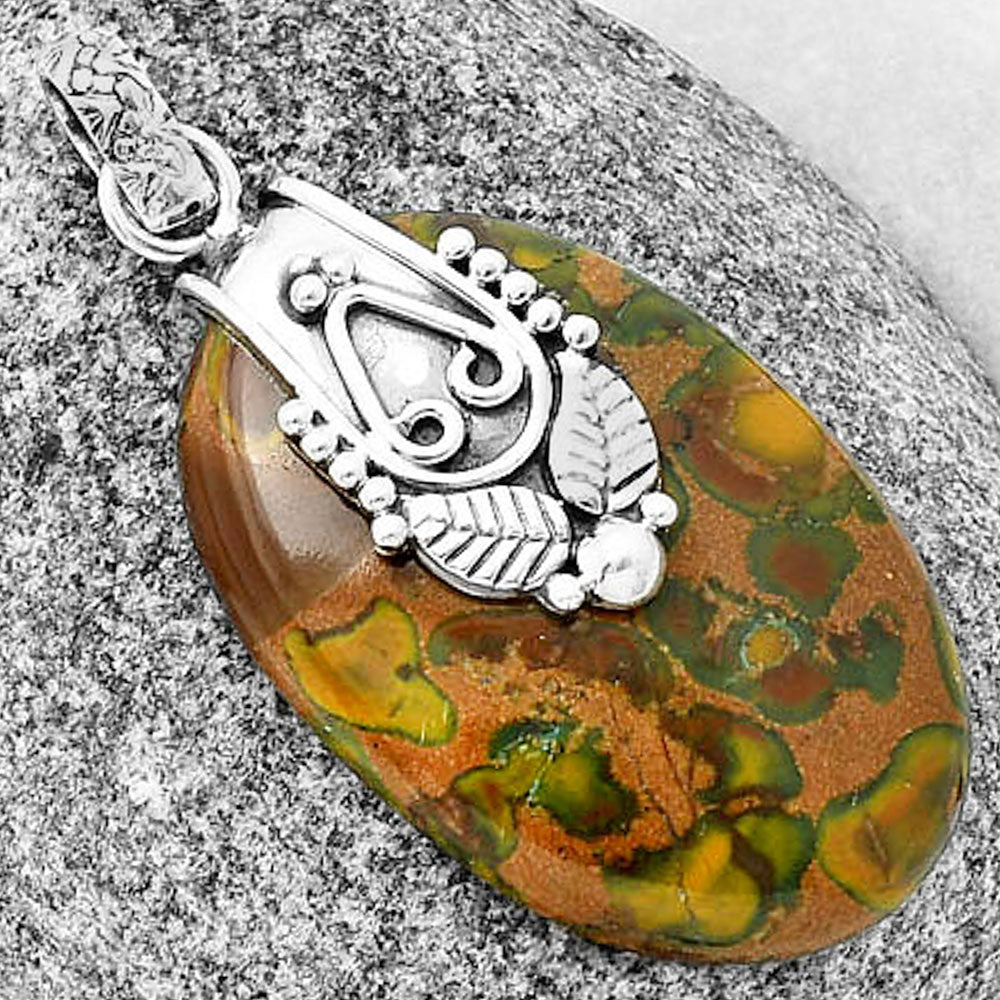Natural Bamboo Jasper Pendant P-1313 SDP136432