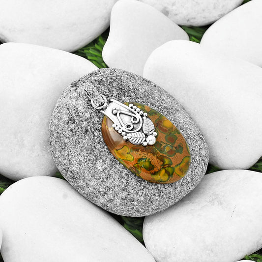 Natural Bamboo Jasper Pendant P-1313 SDP136432