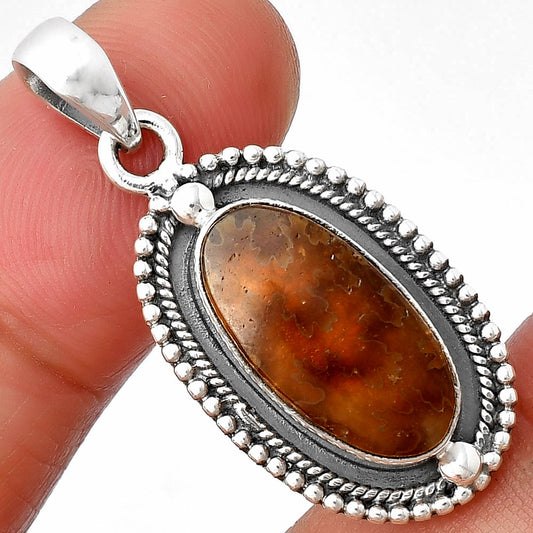 Natural Sutured Ammonite - Madagascar Pendant P-1651 SDP136466