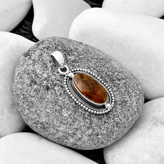 Natural Sutured Ammonite - Madagascar Pendant P-1651 SDP136466