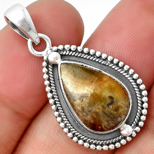 Natural Australian Prehnite Pendant P-1651 SDP136491