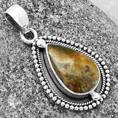 Natural Australian Prehnite Pendant P-1651 SDP136491