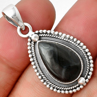 Crown Of Silver Psilomelane - Black Malachite Pendant P-1651 SDP136497