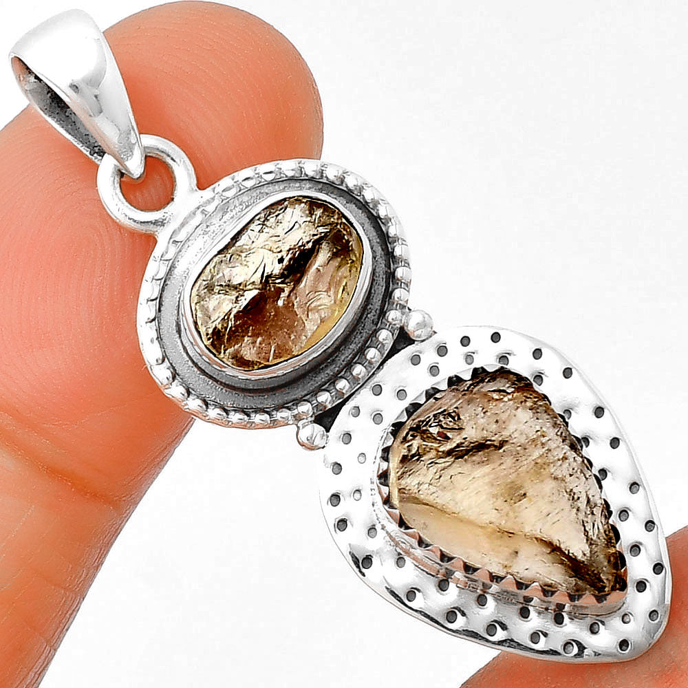 Natural Yellow Scapolite Rough Pendant P-1447 SDP136533