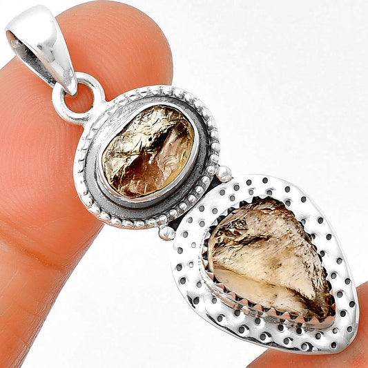 Natural Yellow Scapolite Rough Pendant P-1447 SDP136533