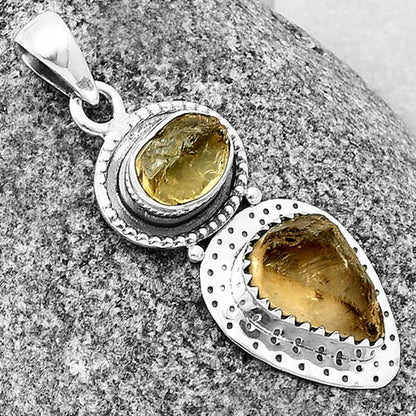 Natural Yellow Scapolite Rough Pendant P-1447 SDP136533