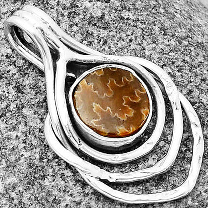 Natural Sutured Ammonite - Madagascar Pendant P-1635 SDP136665