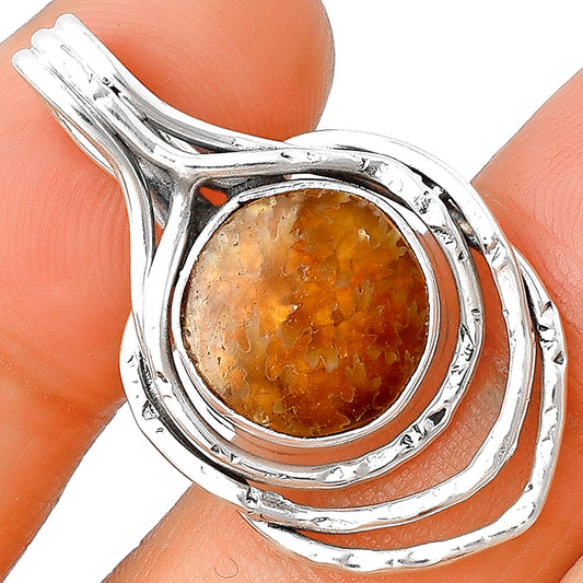 Natural Sutured Ammonite - Madagascar Pendant P-1635 SDP136668