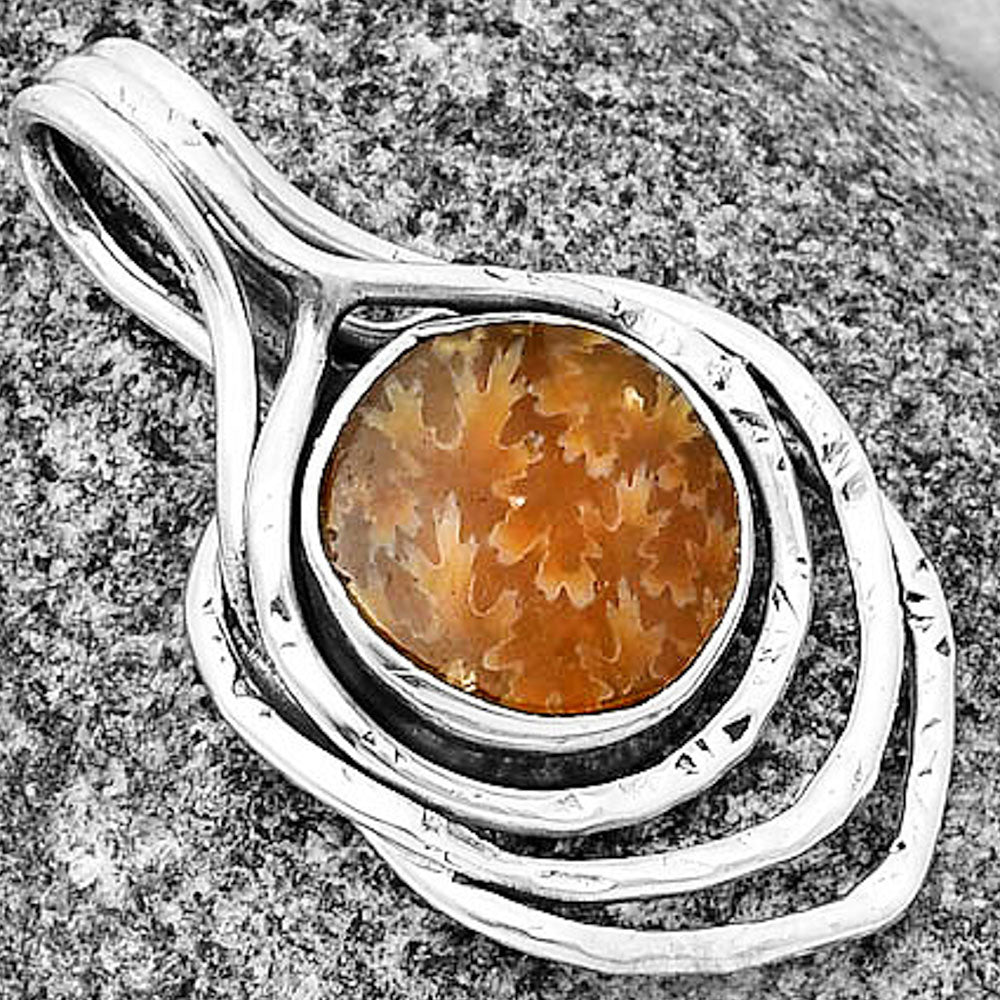 Natural Sutured Ammonite - Madagascar Pendant P-1635 SDP136668