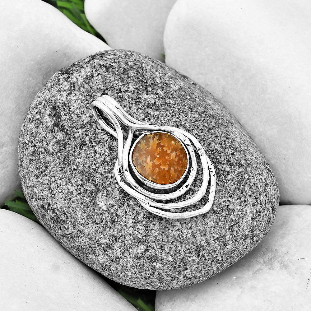 Natural Sutured Ammonite - Madagascar Pendant P-1635 SDP136668