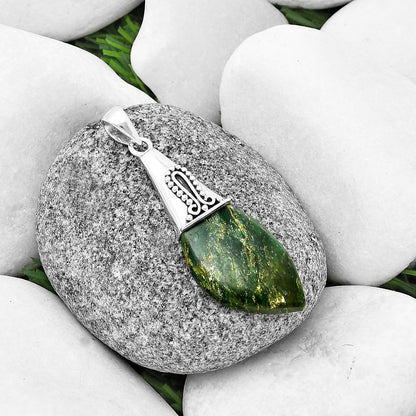 Natural Green Fuchsite Pendant P-1139 SDP136731
