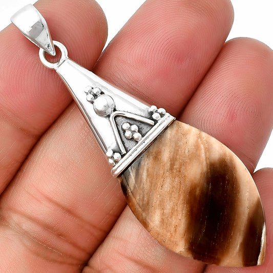 Natural Petrified Wood Pendant P-1139 SDP136757