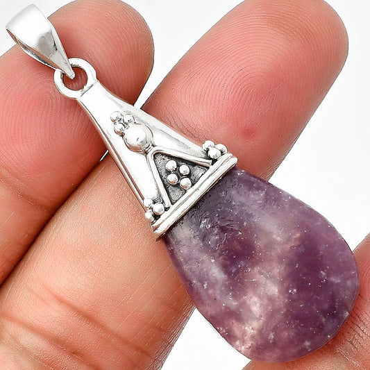 Natural Purple Lepidolite Pendant P-1139 SDP136765