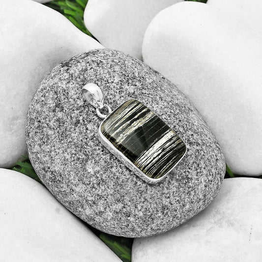 Natural Silver Leaf Obsidian Pendant P-1001 SDP136800