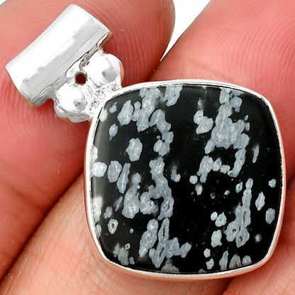 Natural Snow Flake Obsidian Pendant P-1259 SDP137066