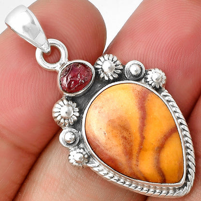 Red Mookaite & Pink Tourmaline Rough Pendant P-1616 SDP137083