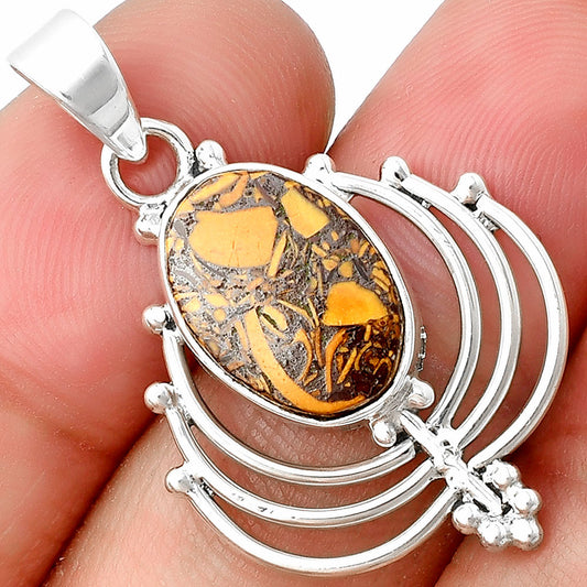 Lotus - Coquina Fossil Jasper - India Pendant P-1702 SDP137107