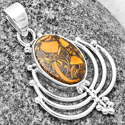 Lotus - Coquina Fossil Jasper - India Pendant P-1702 SDP137107