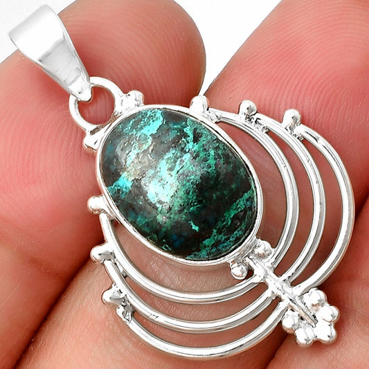 Lotus - Natural Shattuckite - USA Pendant P-1702 SDP137109