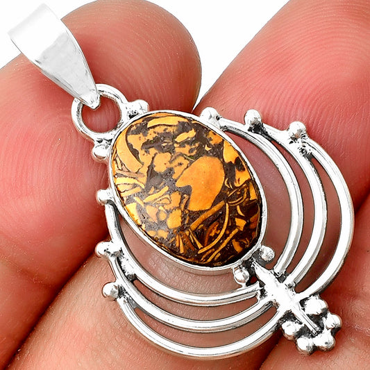 Lotus - Coquina Fossil Jasper - India Pendant P-1702 SDP137111