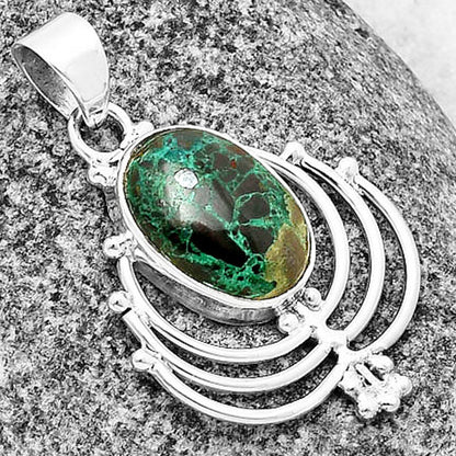 Lotus - Natural Shattuckite - USA Pendant P-1702 SDP137113