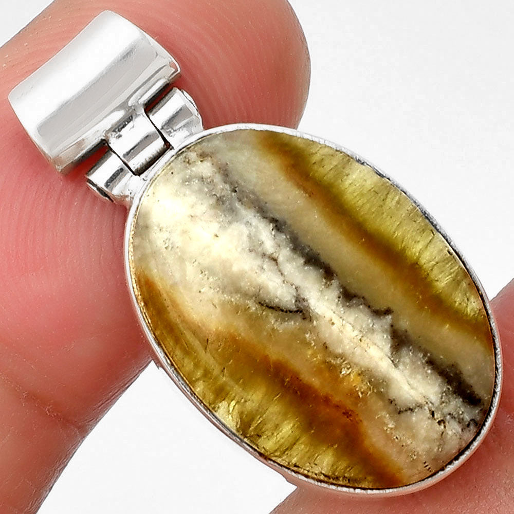 Natural Australian Prehnite Pendant P-1621 SDP137158