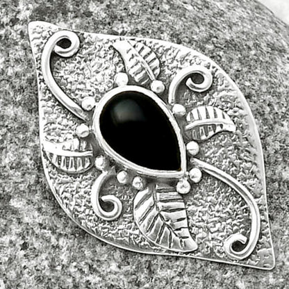 Natural Black Onyx - Brazil Pendant P-1518 SDP137175