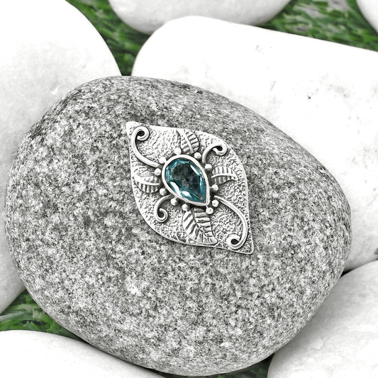 Natural Sky Blue Topaz Pendant P-1518 SDP137177