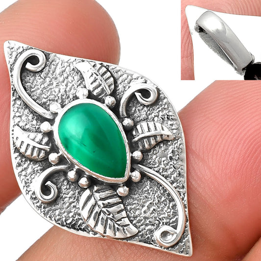 Natural Green Onyx Pendant P-1518 SDP137179