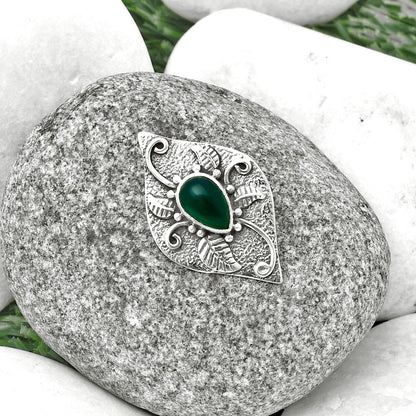 Natural Green Onyx Pendant P-1518 SDP137179