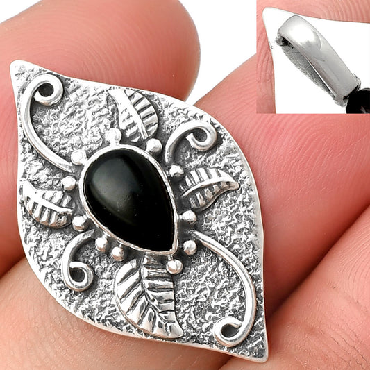 Natural Black Onyx - Brazil Pendant P-1518 SDP137180