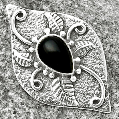 Natural Black Onyx - Brazil Pendant P-1518 SDP137180