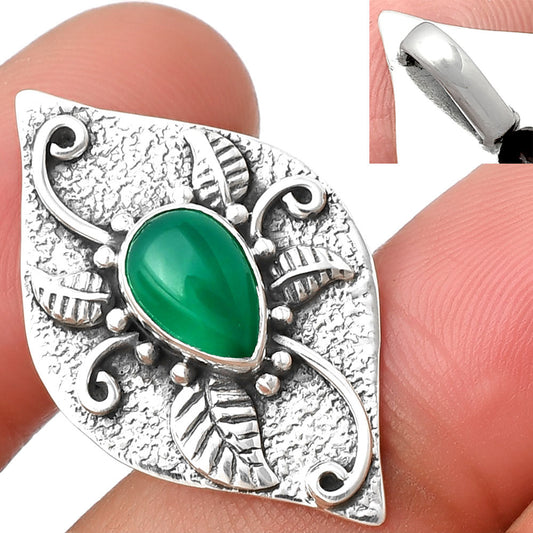 Natural Green Onyx Pendant P-1518 SDP137186