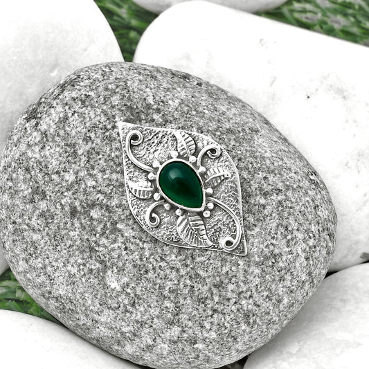Natural Green Onyx Pendant P-1518 SDP137186