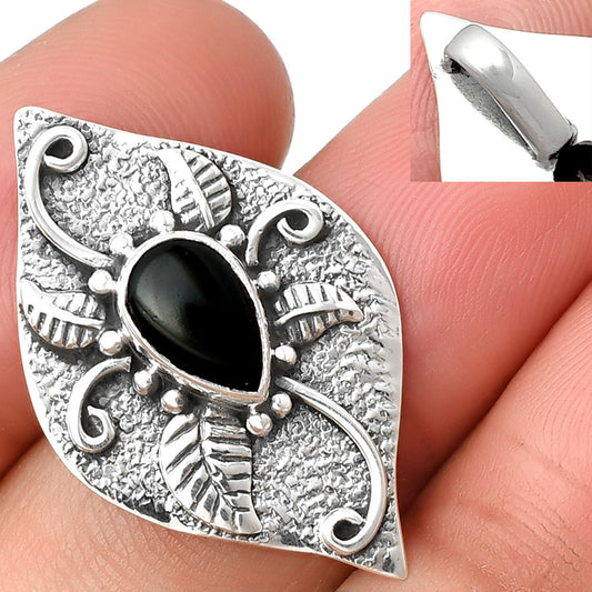Natural Black Onyx - Brazil Pendant P-1518 SDP137189
