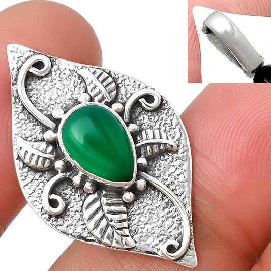 Natural Green Onyx Pendant P-1518 SDP137192