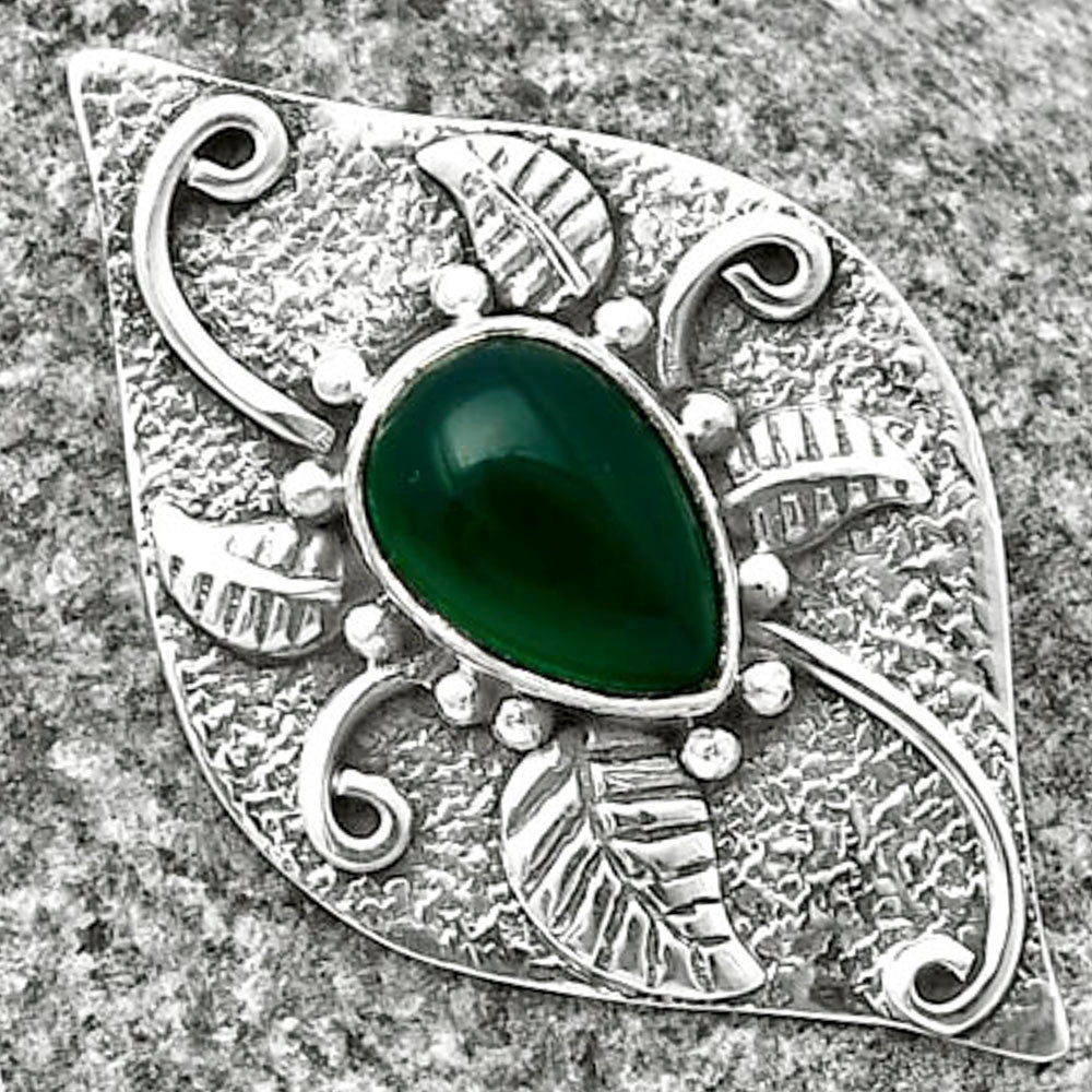 Natural Green Onyx Pendant P-1518 SDP137192