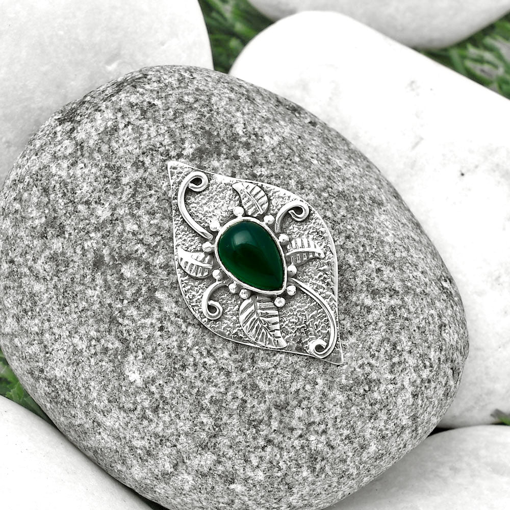 Natural Green Onyx Pendant P-1518 SDP137192
