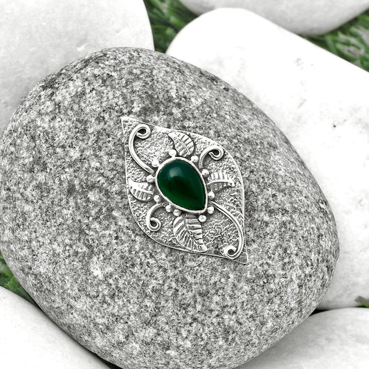Natural Green Onyx Pendant P-1518 SDP137192