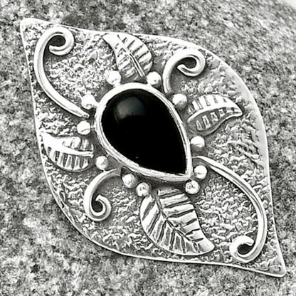 Natural Black Onyx - Brazil Pendant P-1518 SDP137193