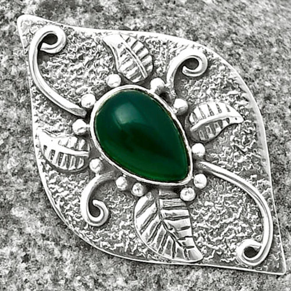Natural Green Onyx Pendant P-1518 SDP137194