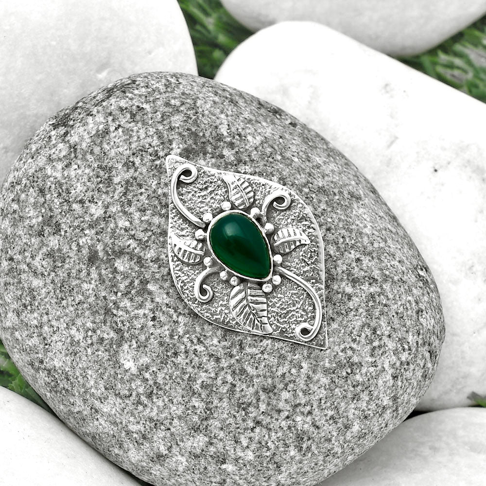 Natural Green Onyx Pendant P-1518 SDP137194