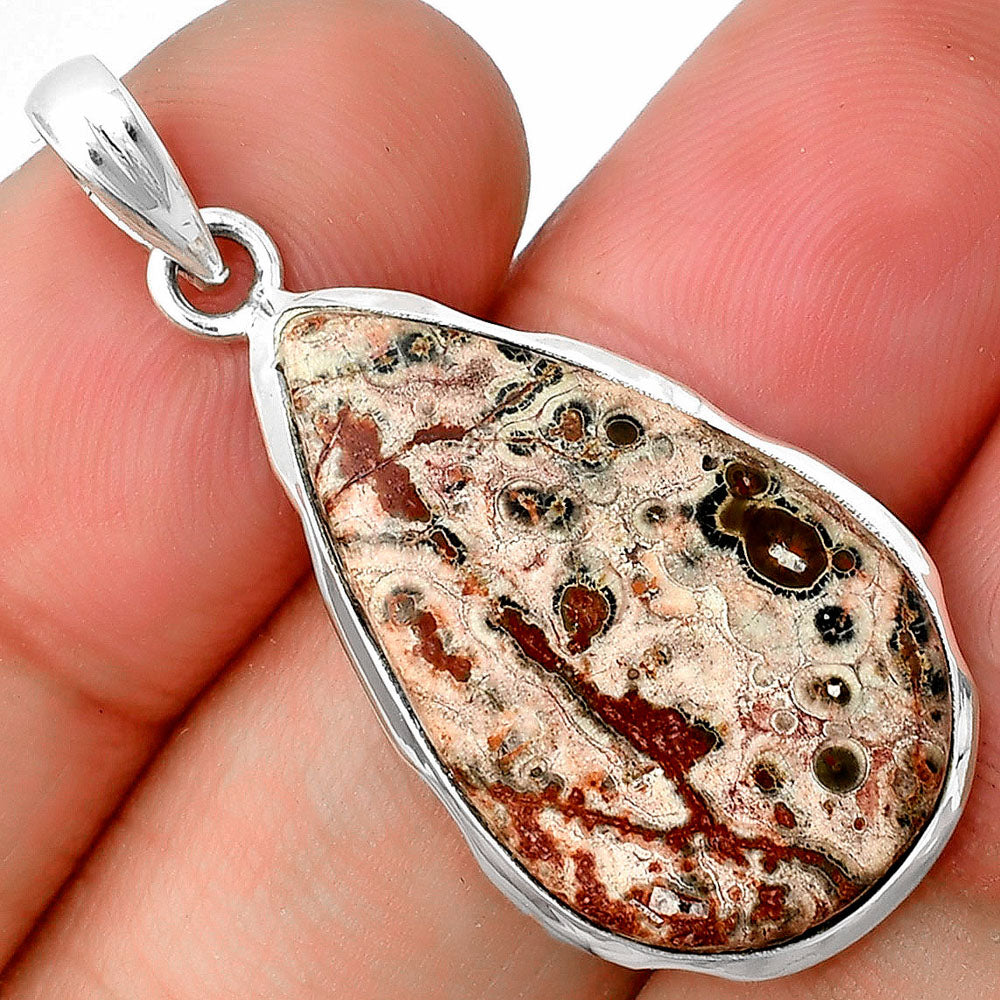 Natural Leopard Skin Jasper Pendant P-1110 SDP137312