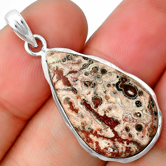 Natural Leopard Skin Jasper Pendant P-1110 SDP137312