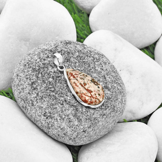 Natural Leopard Skin Jasper Pendant P-1110 SDP137312