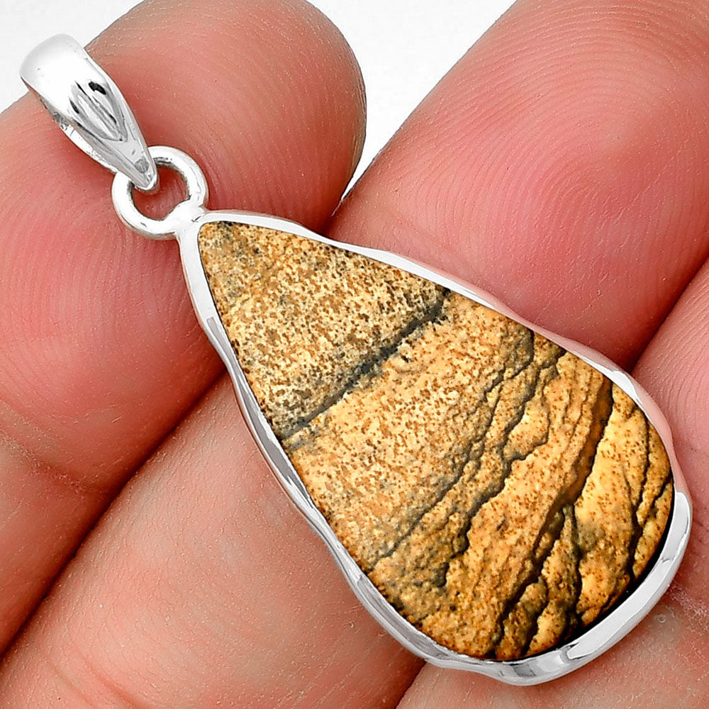 Natural Picture Jasper Pendant P-1110 SDP137323