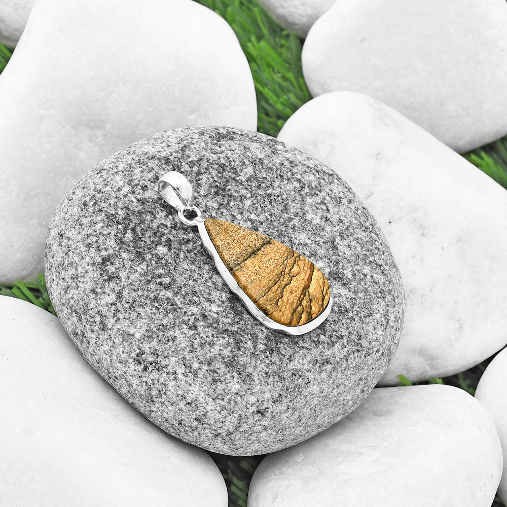 Natural Picture Jasper Pendant P-1110 SDP137323