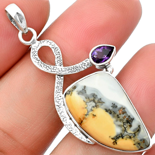 Maligano Jasper Indonesia & Amethyst Pendant P-1111 SDP137409