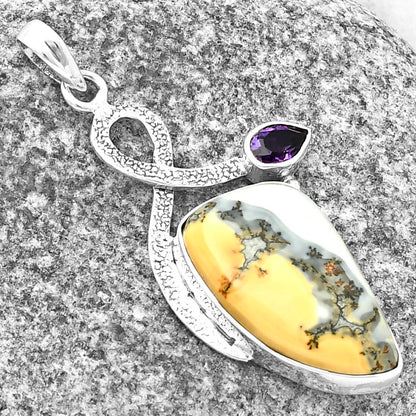 Maligano Jasper Indonesia & Amethyst Pendant P-1111 SDP137409