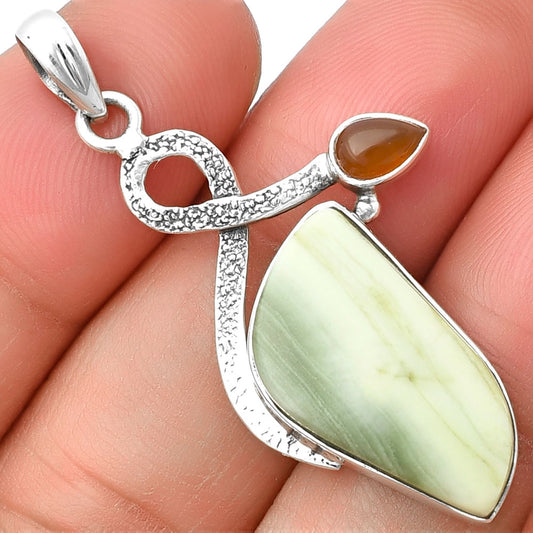 Natural Serpentine & Carnelian Pendant P-1111 SDP137429